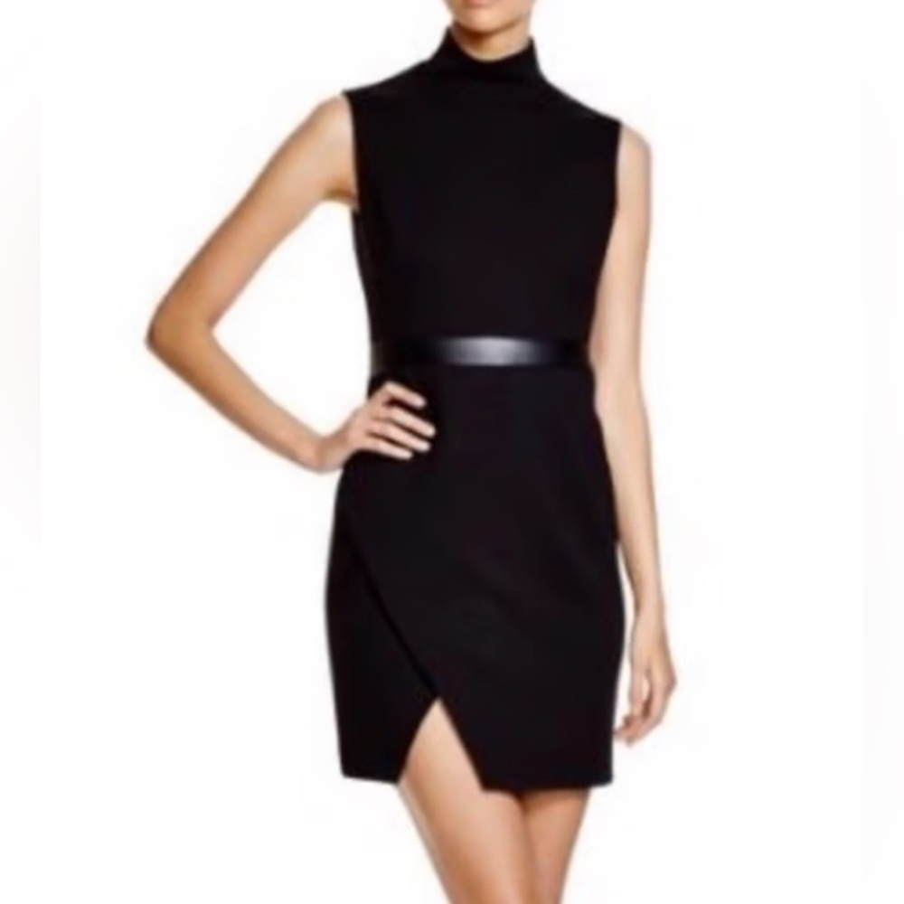 Dylan Gray Mock Neck Black Dress M
